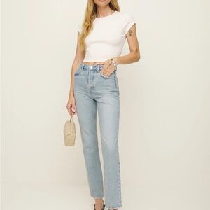 Reformation Cynthia High Rise Straight Jeans Cloquet - Size 31